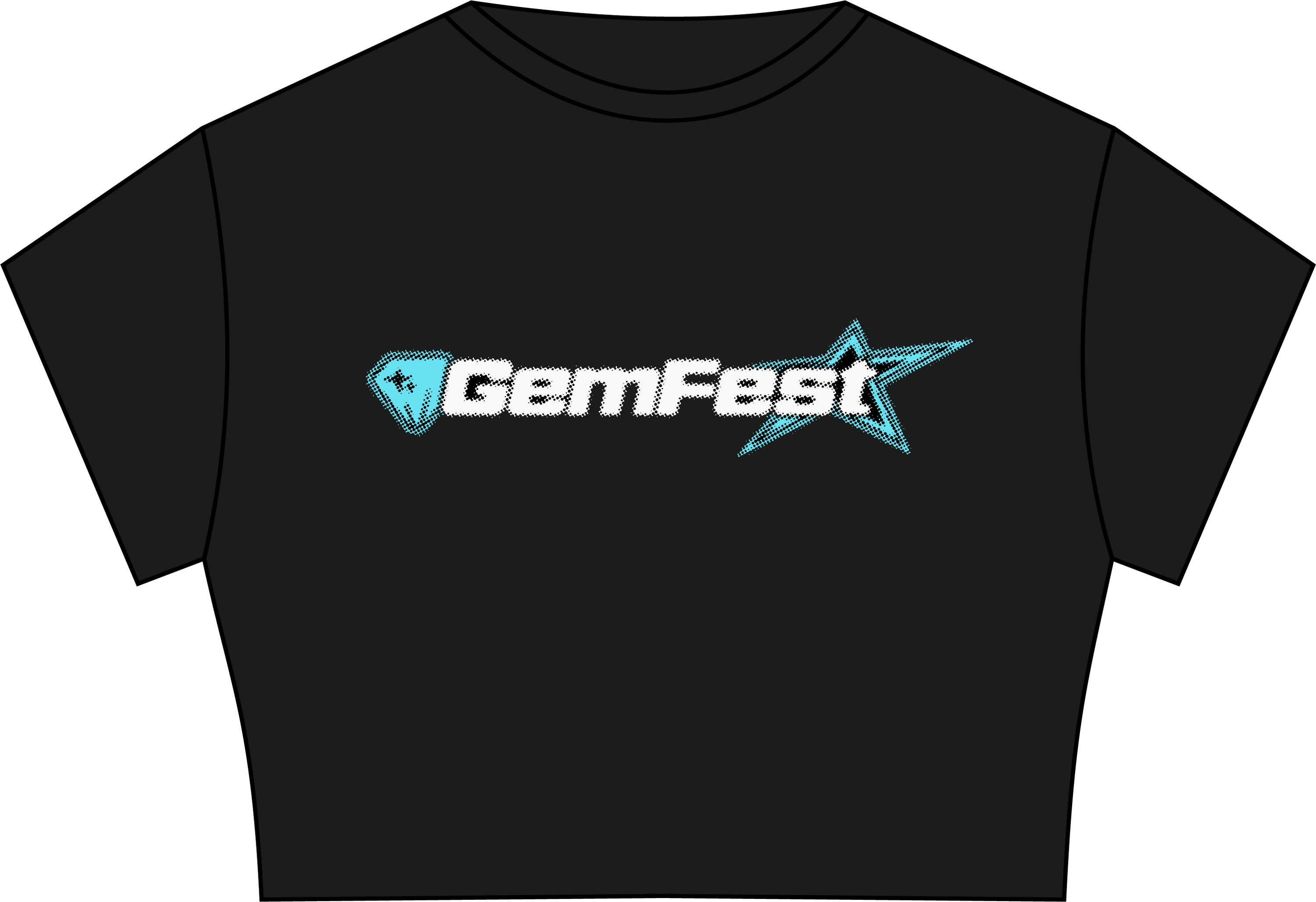 GemFest Logo Baby Tee Black