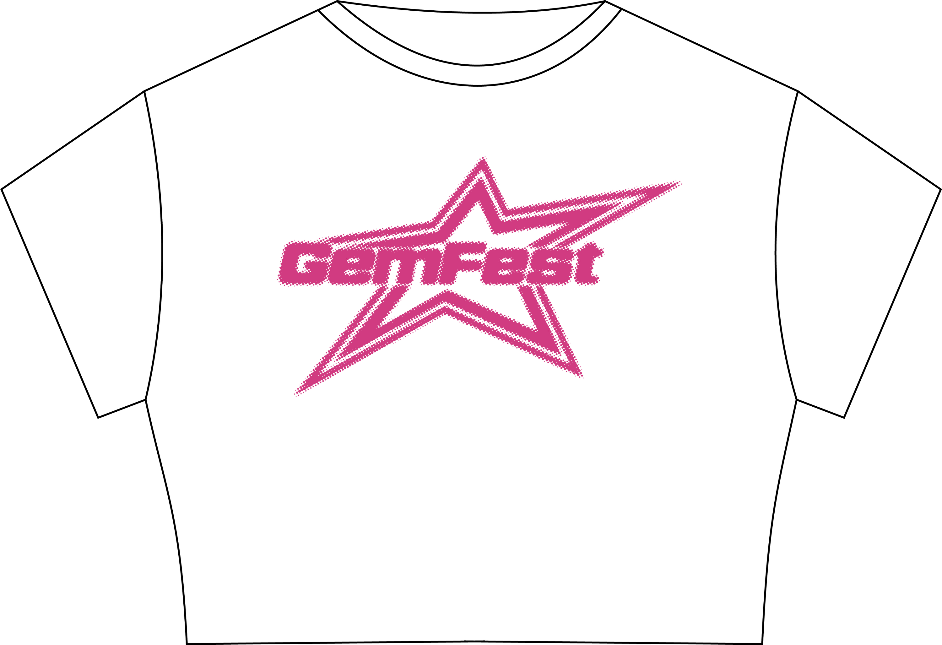 GemFest Star Baby Tee White