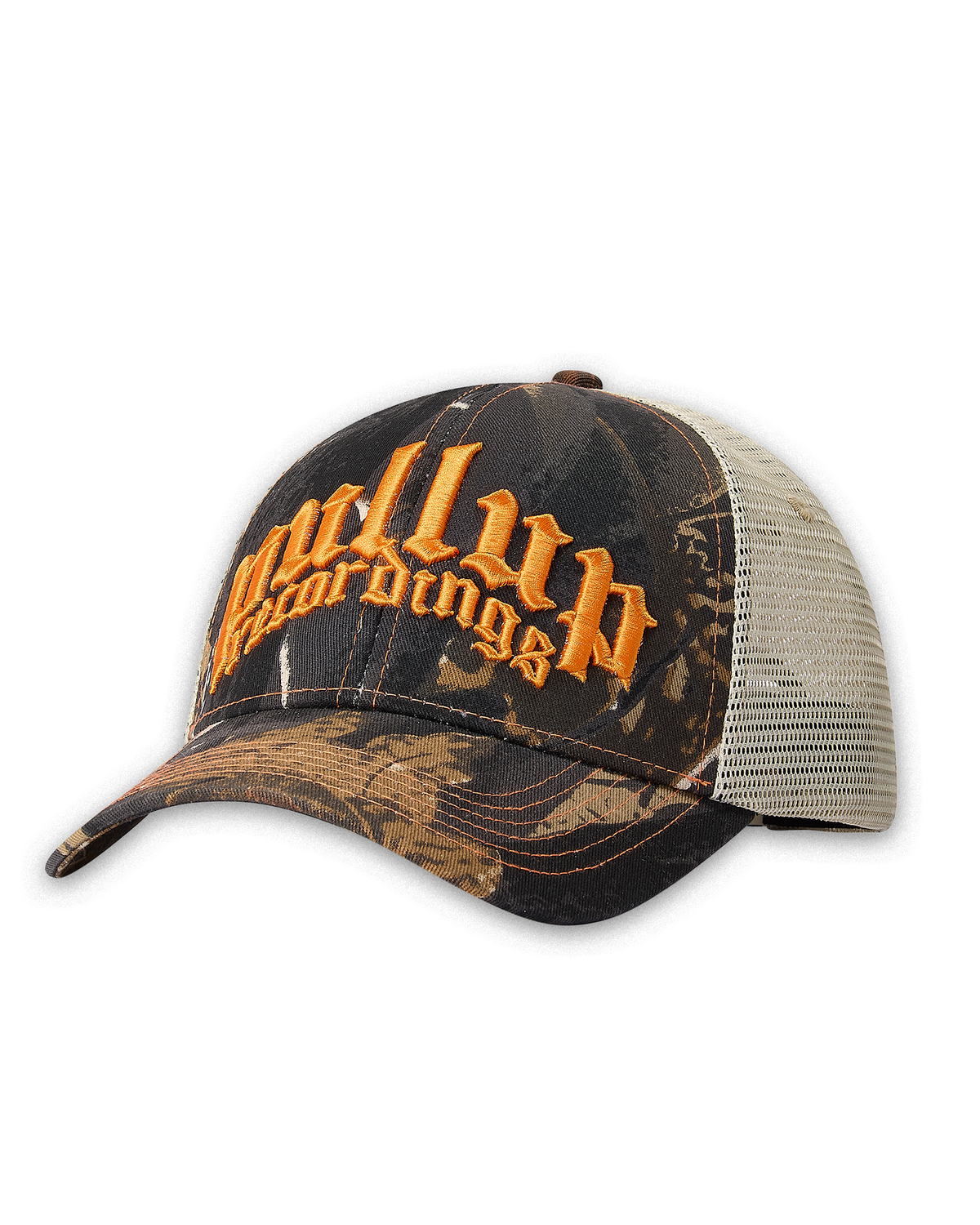 Orange Camo Mesh Hat